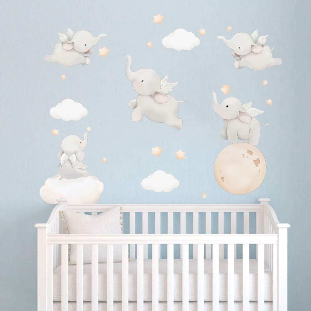 Elephant Wall Decal – Animal Wall Sticker for Nursery & Kids Room