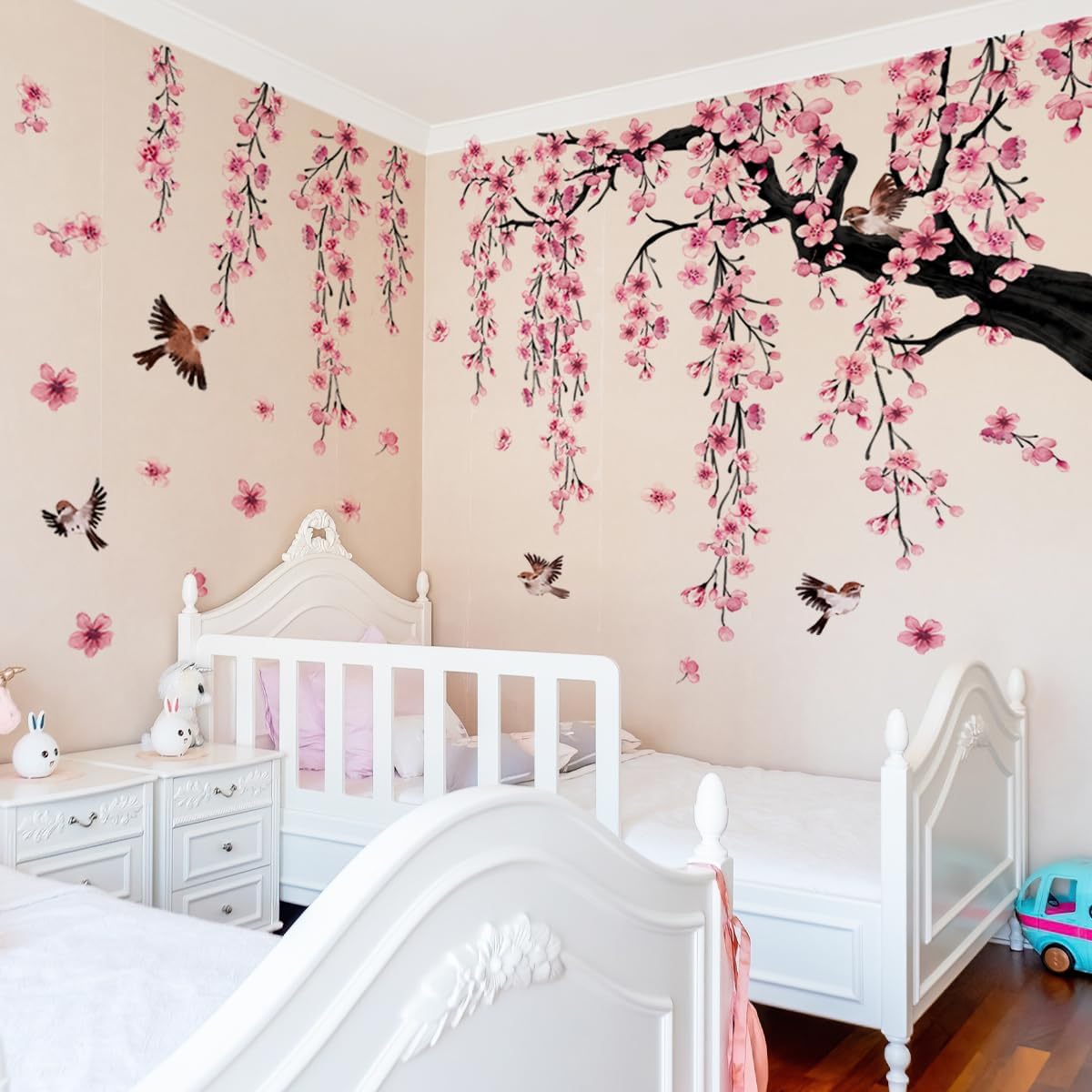 Large Cherry Blossom Tree Wall Decal – Pink Floral Wall Sticker