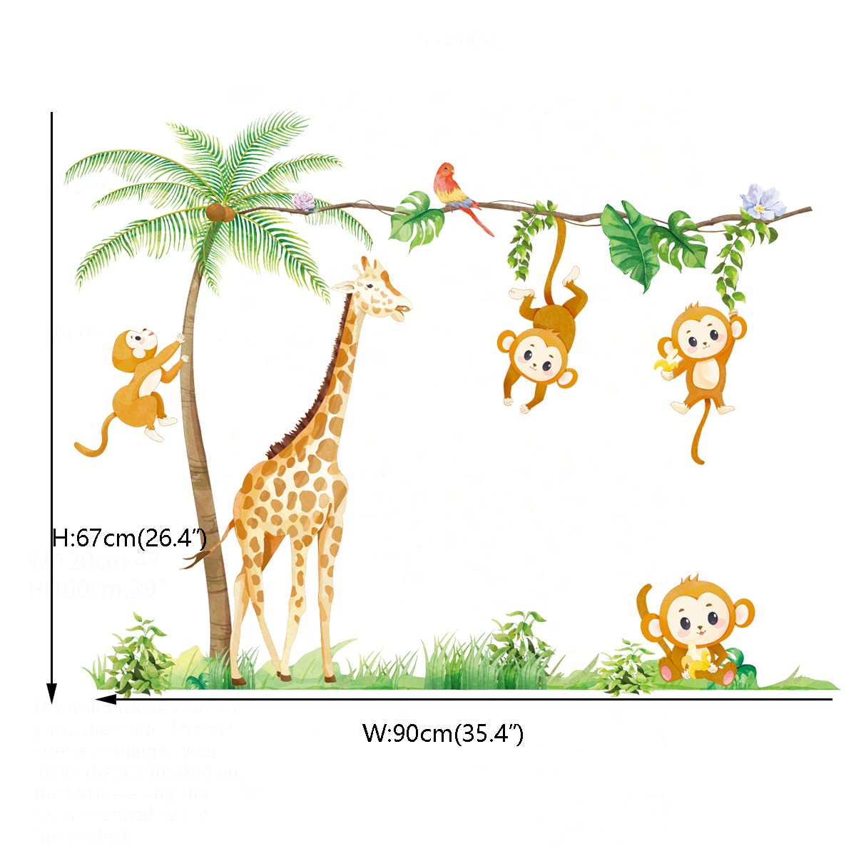 Giraffe and Monkey