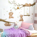 Bear Wall Decal – Woodland Animal Wall Sticker for Nursery & Kids Room