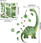 Large Dinosaur Wall Decal – Watercolor Dino Wall Sticker for Nursery & Kids Room
