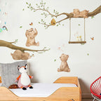 Bear Wall Decal – Woodland Animal Wall Sticker for Nursery & Kids Room