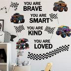 Monster Truck Wall Decal – Racing Car Quote Wall Sticker for Boys Room