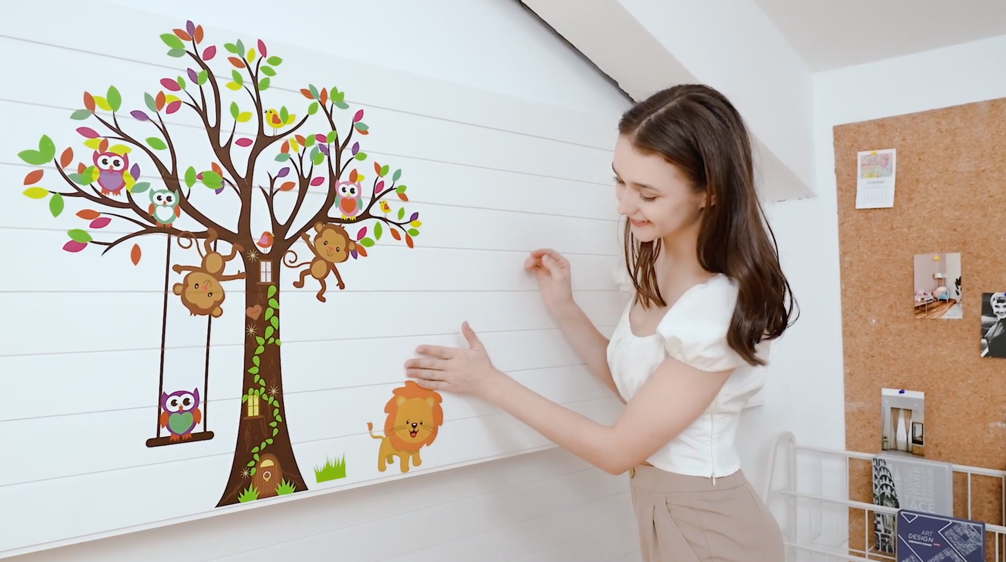 Bear Wall Decal – Woodland Animal Wall Sticker for Nursery & Kids Room